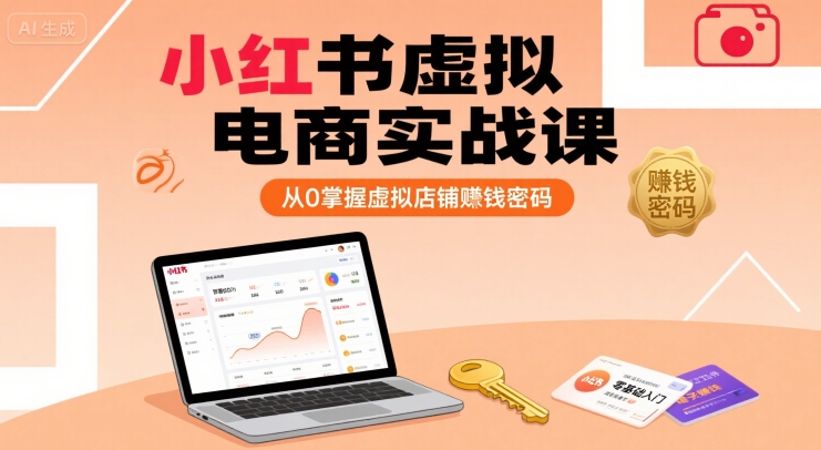 小紅書虛擬電商實戰課,從0掌握虛擬店鋪賺錢密碼