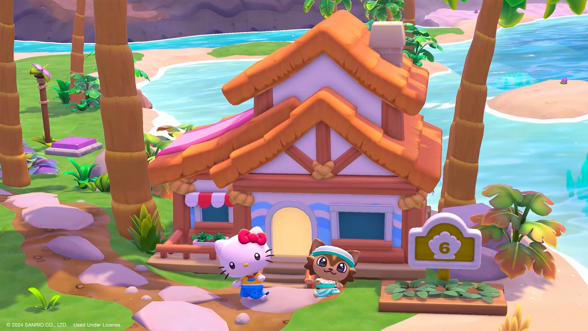 switch游戲《凱蒂貓島嶼冒險 Hello Kitty Island》美版中文+2.9.1補丁+2DLC+金手指