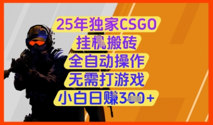 25年獨家CSGO掛G搬磚,全自動操作,無需打游戲,小白日入3張+【揭秘】