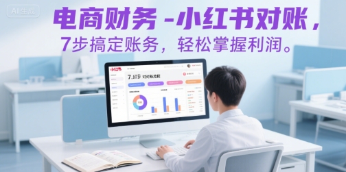 電商財務(wù)-小紅書對賬，7步搞定賬務(wù)，輕松掌握利潤