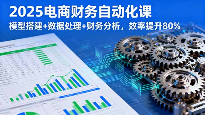 2025電商財(cái)務(wù)自動(dòng)化課，模型搭建+數(shù)據(jù)處理+財(cái)務(wù)分析，效率提升80%