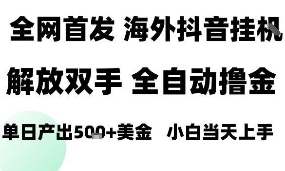 海外抖音無人直播，單日產(chǎn)出1.5k+，長期穩(wěn)定，新手可玩，無腦操作【揭秘】