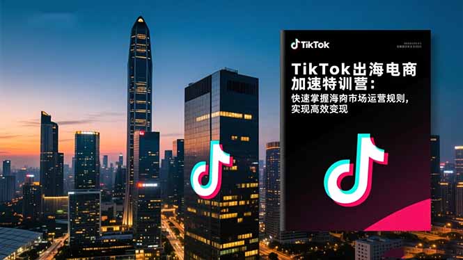 TikTok出海電商加速特訓營：快速掌握海外市場運營規則，實現高效變現