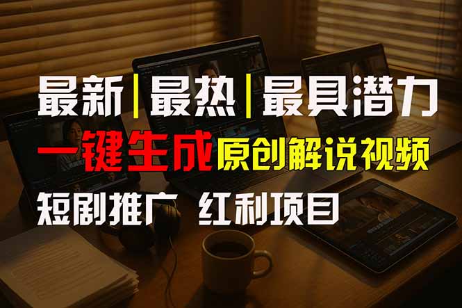 短劇推廣新思路,AI一鍵生成原創解說視頻,10分鐘產出100條,30天賺了5.5w