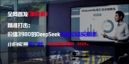 精準打擊:價值3980的DeepSeek私域引流實操課,小白實操無門檻,日引精準粉300+