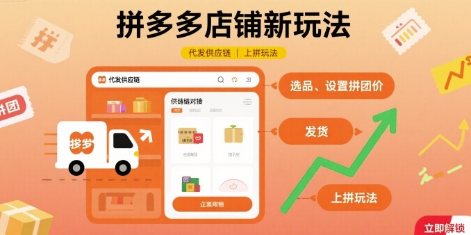 拼多多店鋪新玩法，代發(fā)供應(yīng)鏈上拼玩法