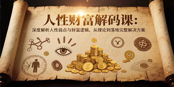 人性財(cái)富解碼課6.0：深度解析人性弱點(diǎn)與財(cái)富邏輯，理論到落地完整解決方案