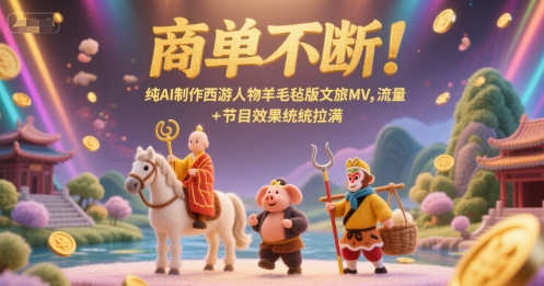 商單不斷!純AI制作西游人物羊毛氈版文旅MV,流量+節目效果統統拉滿