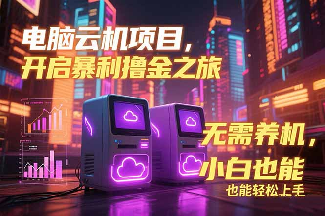 電腦云機項目 暴力擼金玩法，不需要養(yǎng)機 配置沒有要求 單機100個窗口一...