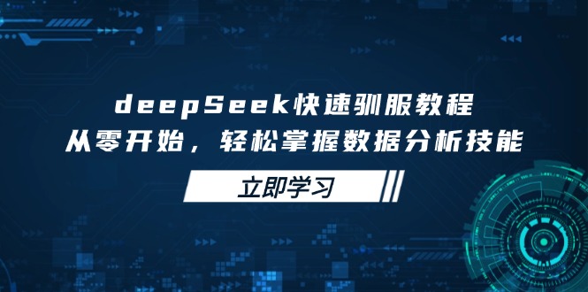 deepSeek快速馴服教程，從零開始，輕松掌握數(shù)據(jù)分析技能
