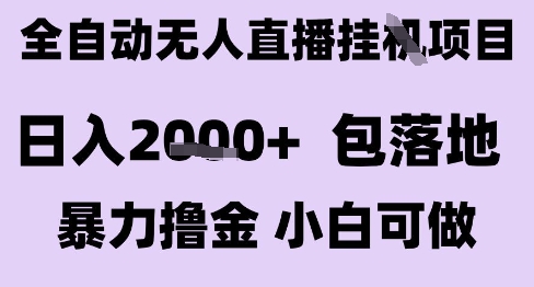 最新全自動抖音無人直播掛G項目，日入2k+ 包落地暴力擼金，小白可做【揭秘】