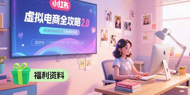 虛擬電商全攻略2.0，開店選品實操流程，賬號定位、貨源發布、筆記發布技巧