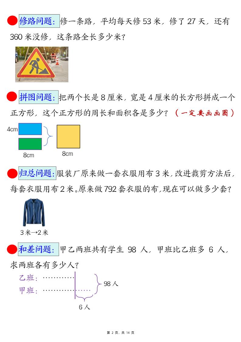 三年級下冊數學易錯思維應用題專項