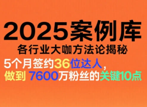 2025案例庫，收錄各行業大咖的方法論，各行業大咖方法論揭秘