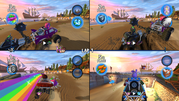 《沙灘賽車競速2：小島競速 Beach Buggy Racing 2: Island Adventure》Switch英文版NSP下載 – 含2021.10.14補丁+DLC