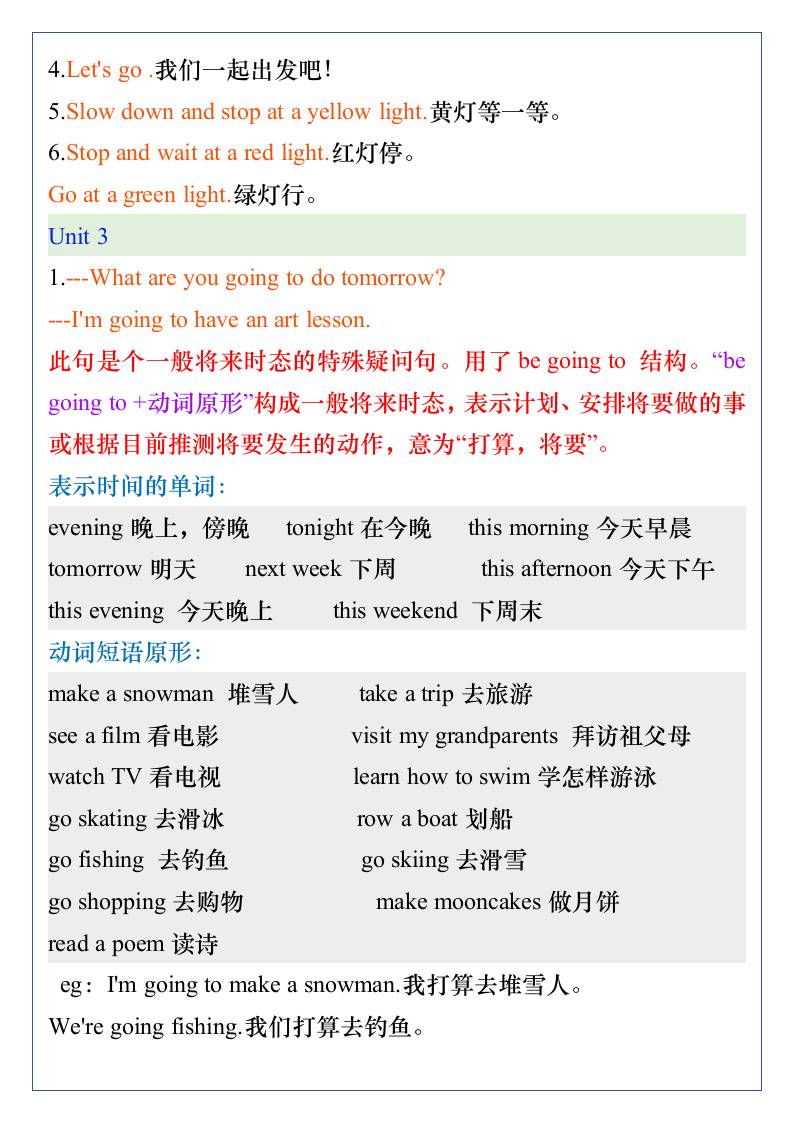 五升六年級英語上冊暑假預習:重點句型匯總-六上英語