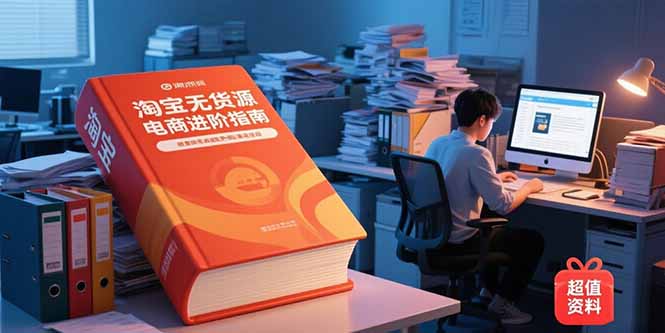 淘寶無貨源電商進階指南，包含新人課、進階課，配套資料，藍海選品等