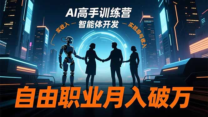 AI高手訓練營3.0,ChatGPT,Midjourney,智能體開發,自由職業月入破萬