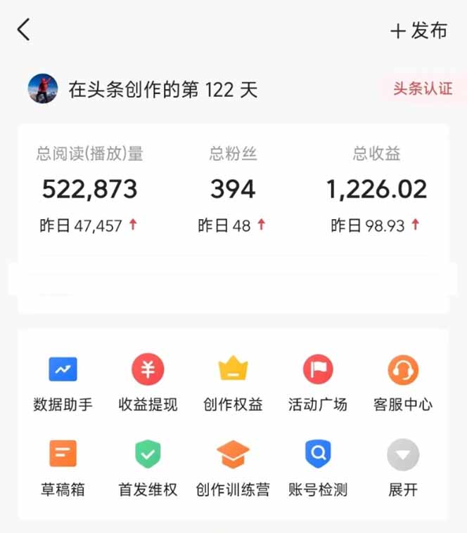 頭條號托管躺賺項目,長期穩定,可做五年,每天十分鐘,收益幾百塊