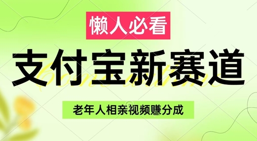 支付寶新賽道，利用老年人相親視頻，掙分成收益，輕松月入過W，操作簡單
