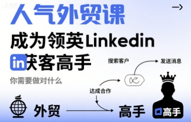 人氣外貿(mào)課-成為領(lǐng)英Linkedin獲客高手，你需要做對(duì)什么