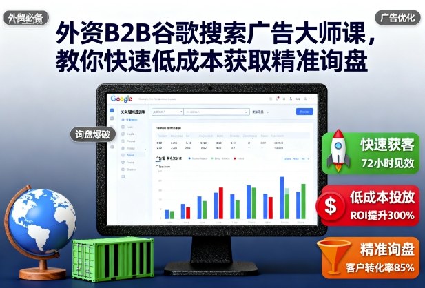外資B2B谷歌搜索廣告大師課,教你快速低成本獲取精準(zhǔn)詢盤