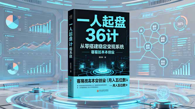 一人起盤36計：從零搭建穩定變現系統，實現低成本創業，月入五位數+