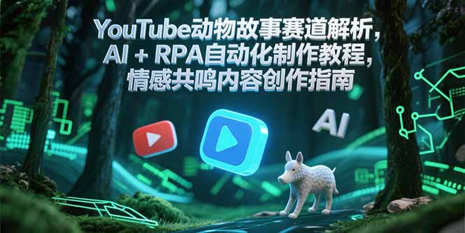 YouTube動物故事賽道解析，AI+RPA自動化制作教程，情感共鳴內容創作指南