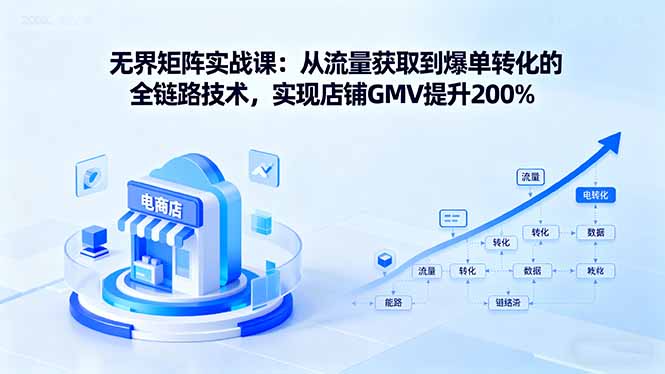 無界矩陣實戰課：從流量獲取到爆單轉化的全鏈路技術，實現店鋪GMV提升200%