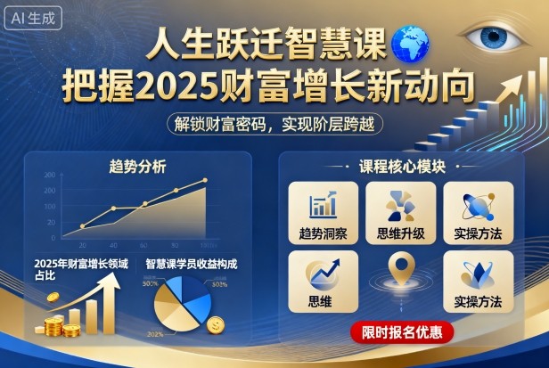 人生躍遷智慧課，把據2025財富增長新動向