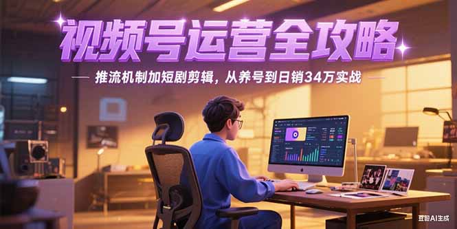 2025視頻號運(yùn)營全攻略,推流機(jī)制加短劇剪輯,從養(yǎng)號到日銷34萬實(shí)戰(zhàn)