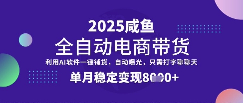 全網首發【閑魚全自動電商帶貨】三年磨一劍，一朝露鋒芒，單月穩定變現8k+【揭秘】