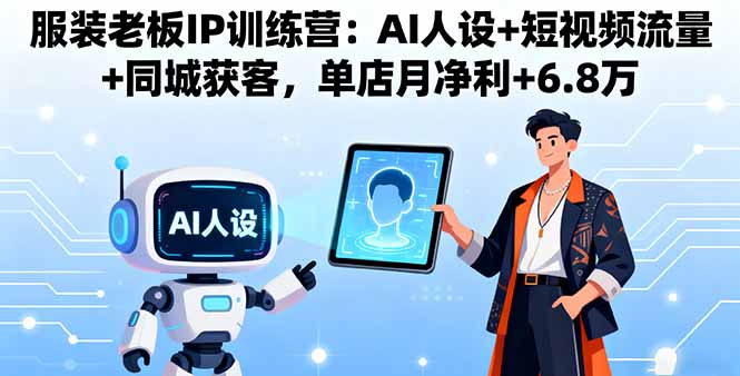 服裝老板IP訓練營：AI人設+短視頻流量+同城獲客，單店月凈利+6.8萬