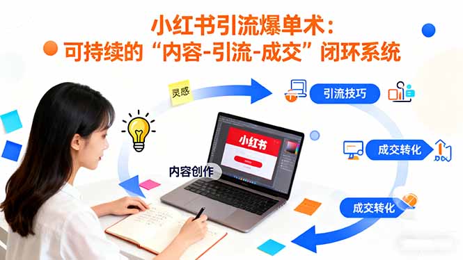 小紅書引流爆單術：構建一套低成本 可持續的“內容-引流-成交”閉環系統