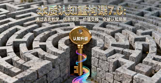 本質認知重構課7.0:通過語言哲學、信息博弈、價值交換,突破認知局限