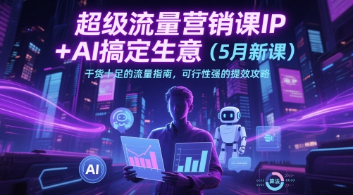 超級流量營銷課IP+AI搞定生意(5月新課)干貨十足的流量指南，可行性強的提效攻略