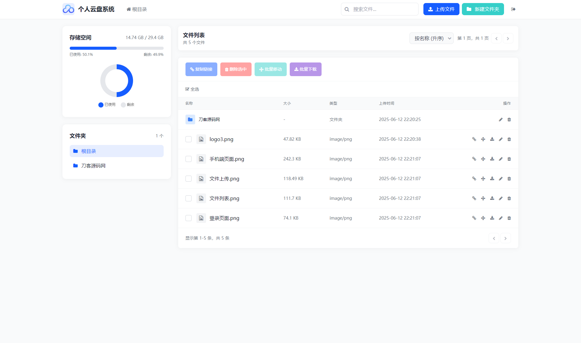 全新輕量化個(gè)人云盤系統(tǒng)源碼 PC+H5自適應(yīng)