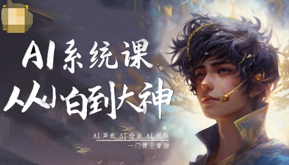 AI系統課程,從小白到大神系統學AI,AI聲音-AI繪畫-AI視頻一門課全掌握