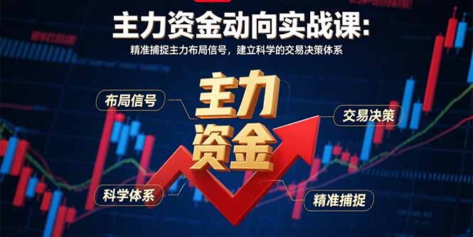 主力資金動向實戰課-8月:精準捕捉主力布局信號,建立科學的交易決策體系