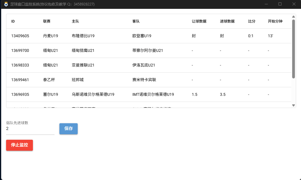 『高端精品』外面收費888的足球盤口監控助手,全天監控足球數據變化,弱隊進球聲音以及郵箱提醒『分析助手+使用教程』