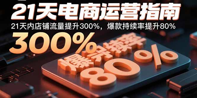 21天電商運營指南:21天內店鋪流量提升300%,爆款持續率提升80%