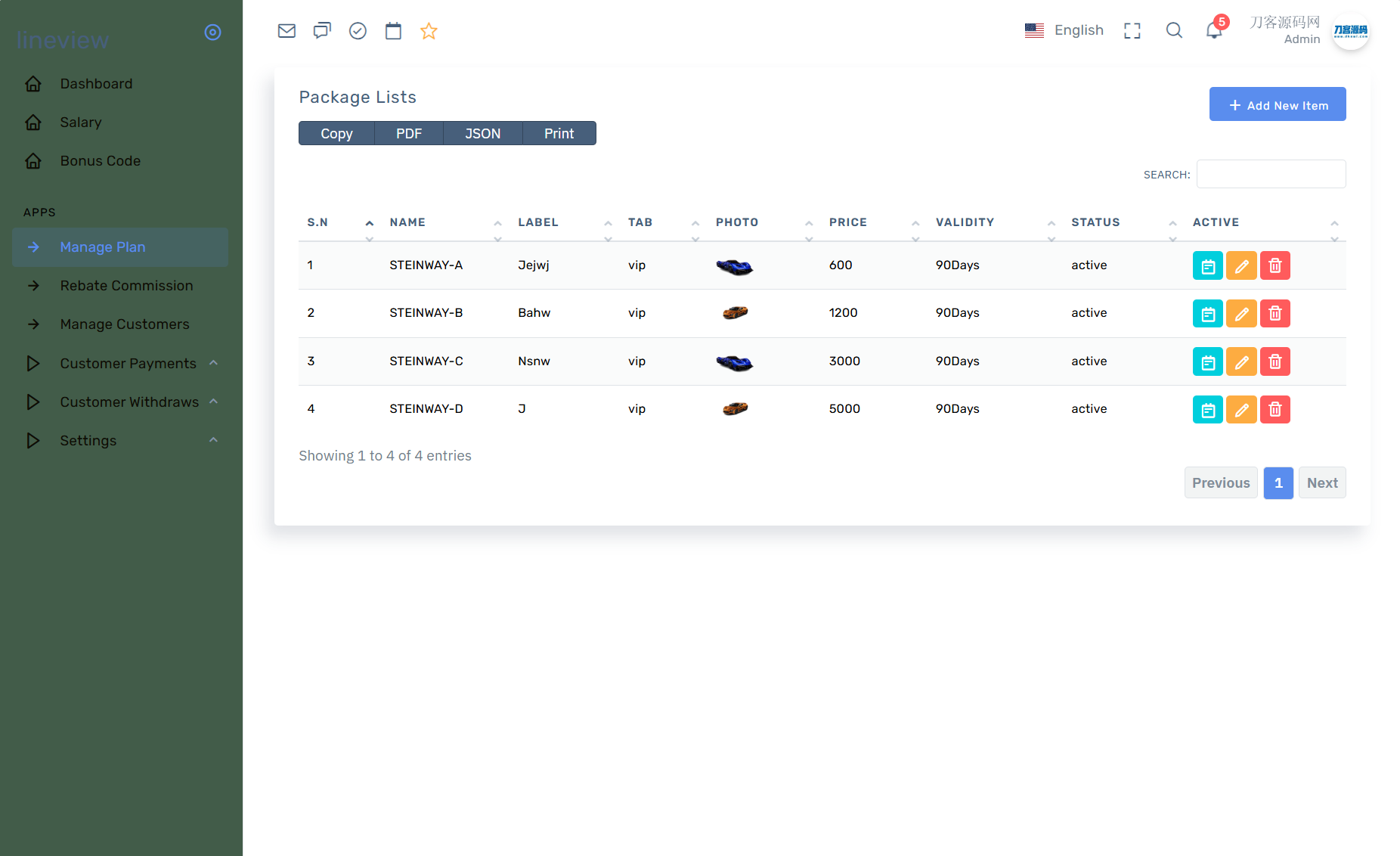 lineview海外汽車投資理財源碼/前端html+后端PHP