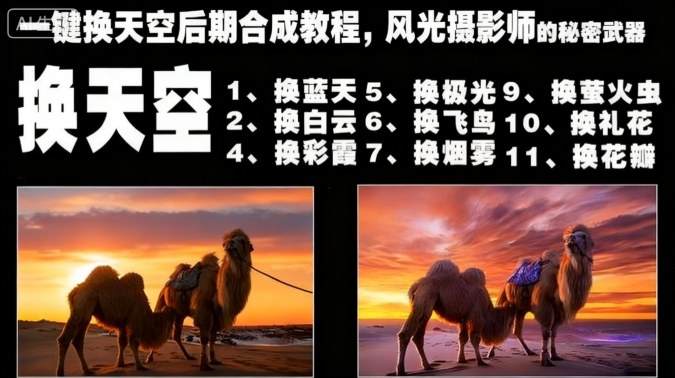 一鍵換天空后期合成教程,風光攝影師的秘密武器