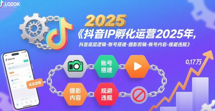 抖音IP孵化運(yùn)營(yíng)2025年，抖音底層邏輯-賬號(hào)搭建-攝影剪輯-賬號(hào)內(nèi)容-規(guī)避違規(guī)