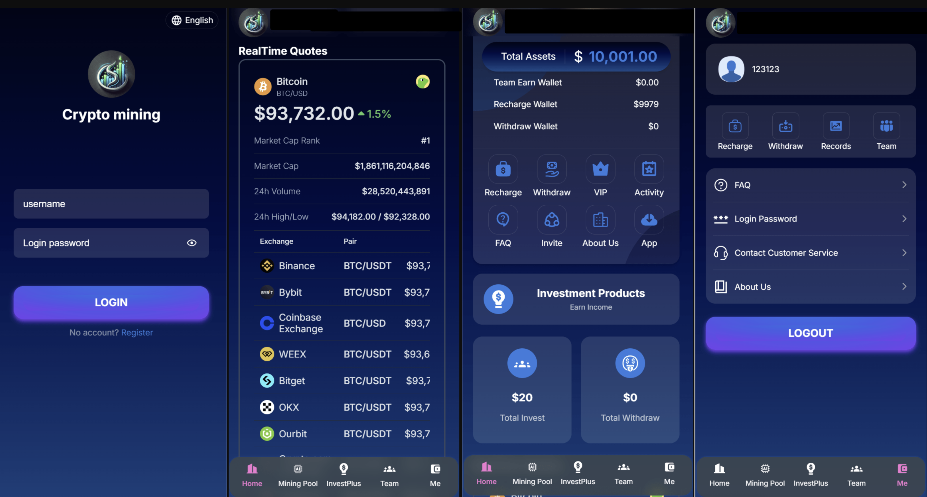 英文投資理財源碼挖礦源碼投資理財系統源碼