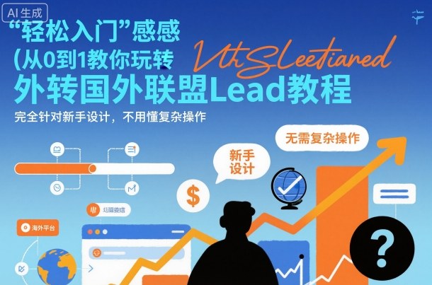 國外聯盟賺美刀項目,從0到1教你玩轉國外聯盟Lead教程,純新手可操作性100%
