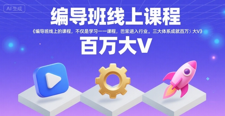 編導班線上課程，不僅是學習一門課程，更是進入一個行業，三大體系成就百萬大V
