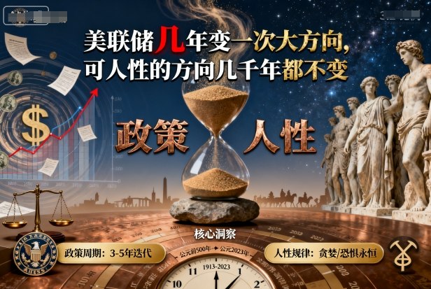 付費文章：美聯(lián)儲幾年變一次大方向，可人性的方向幾千年都不變