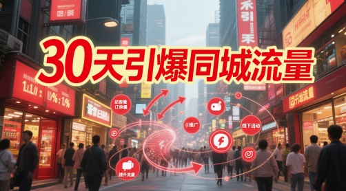 30天引爆同城流量:團購篇 認知篇 流量篇 來客篇 達人篇 老板人設IP篇 投流篇