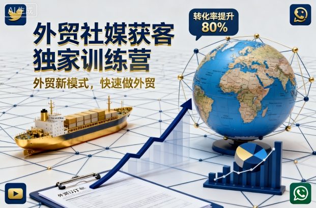 外貿社媒獲客獨家訓練營，外貿新模式，快速做外貿